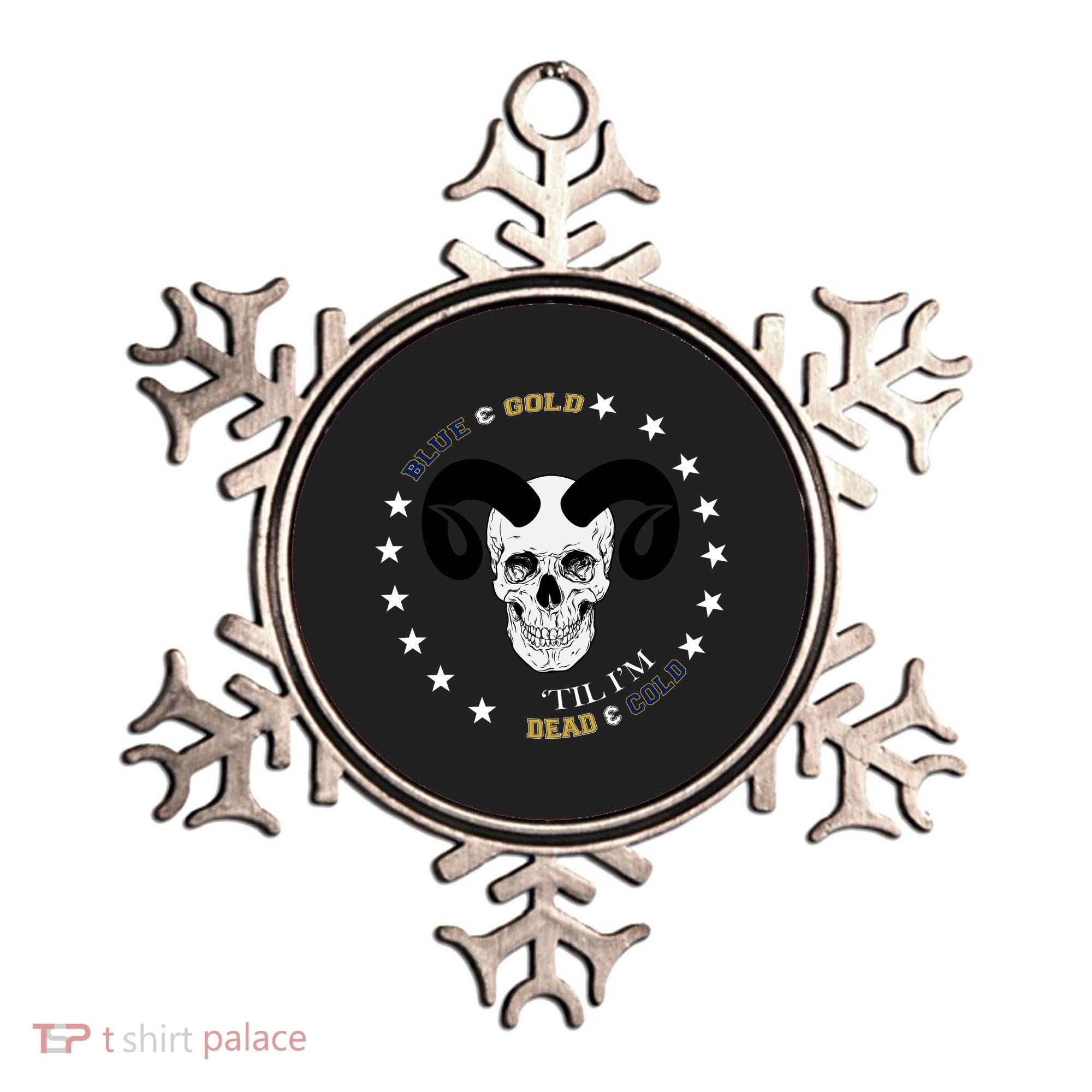 West Virginia Blue & Gold Till I'm Dead & Cold Ornament