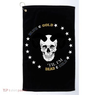 West Virginia Blue & Gold Till I'm Dead & Cold Golf Towel