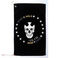 West Virginia Blue & Gold Till I'm Dead & Cold Golf Towel thumb 0