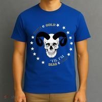 West Virginia Blue & Gold Till I'm Dead & Cold T-Shirt thumb 3
