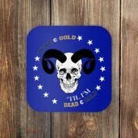West Virginia Blue & Gold Till I'm Dead & Cold Coaster thumb 0