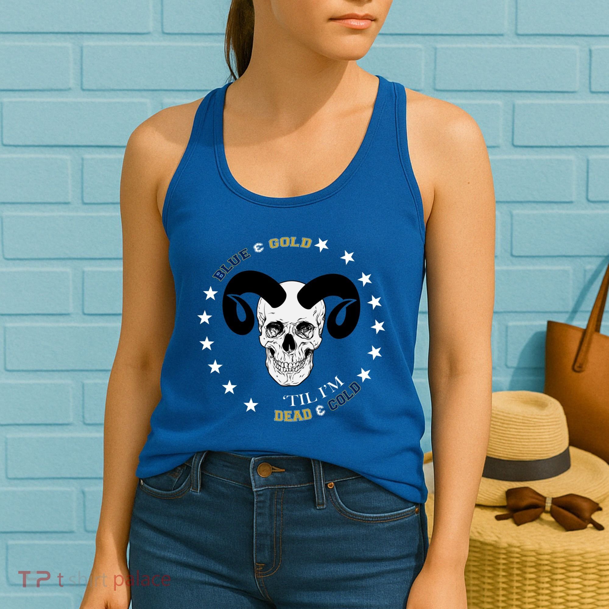 West Virginia Blue & Gold Till I'm Dead & Cold Women's Tank Top