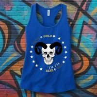 West Virginia Blue & Gold Till I'm Dead & Cold Women's Tank Top thumb 3