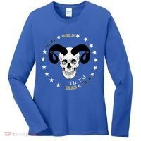 West Virginia Blue & Gold Till I'm Dead & Cold Women's Long Sleeve Shirt thumb 0