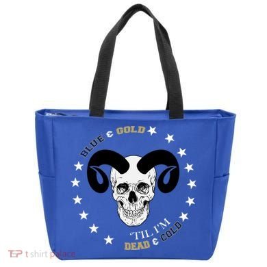 West Virginia Blue & Gold Till I'm Dead & Cold Tote Bag