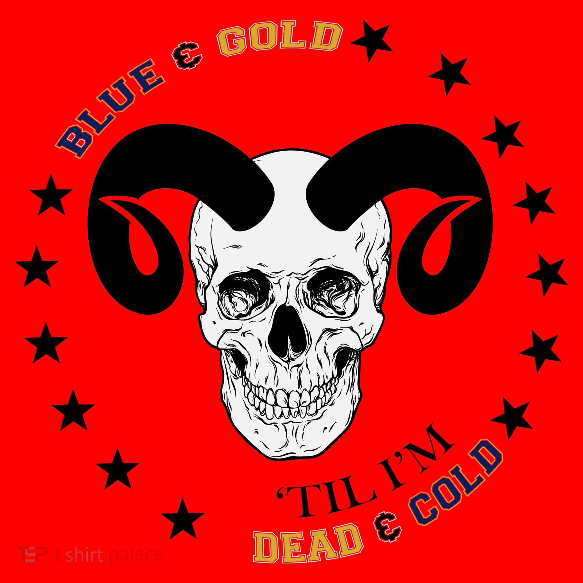 West Virginia Blue & Gold Till I'm Dead & Cold Santa Hat