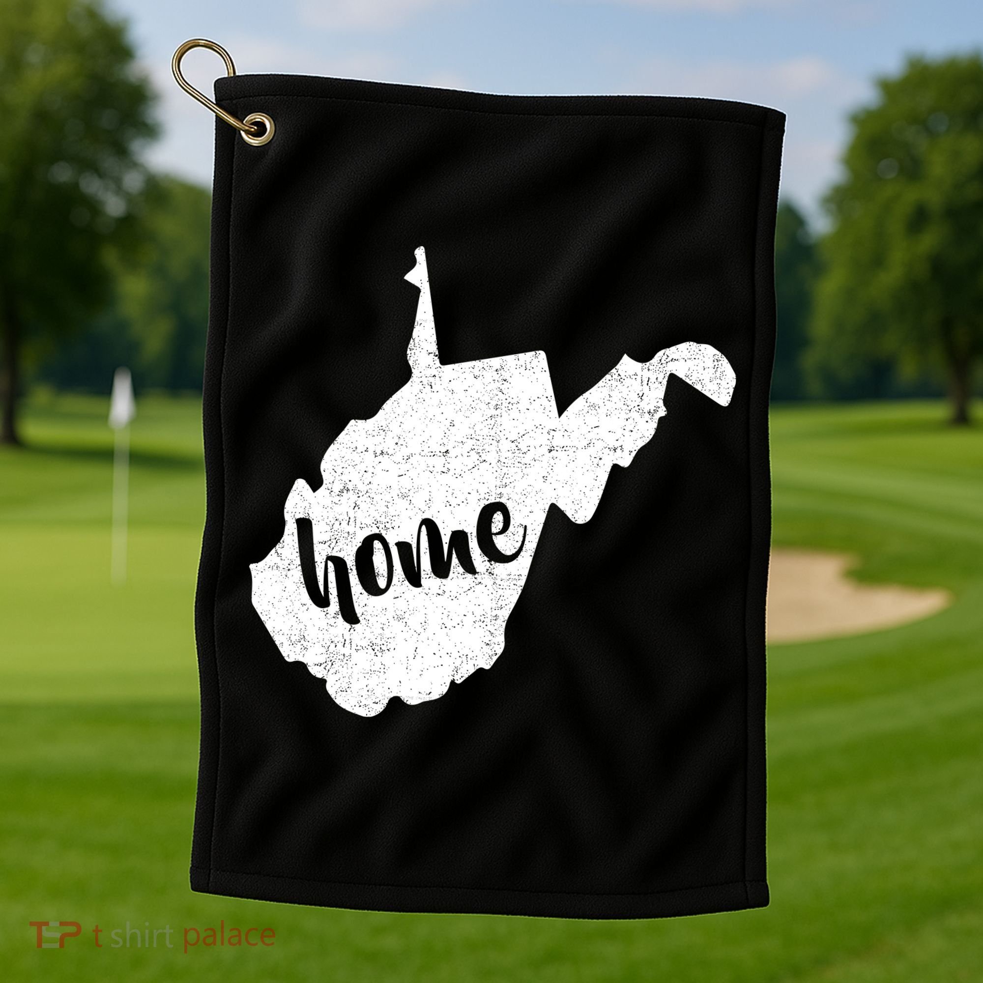 West Virginia Home State Golf Towel