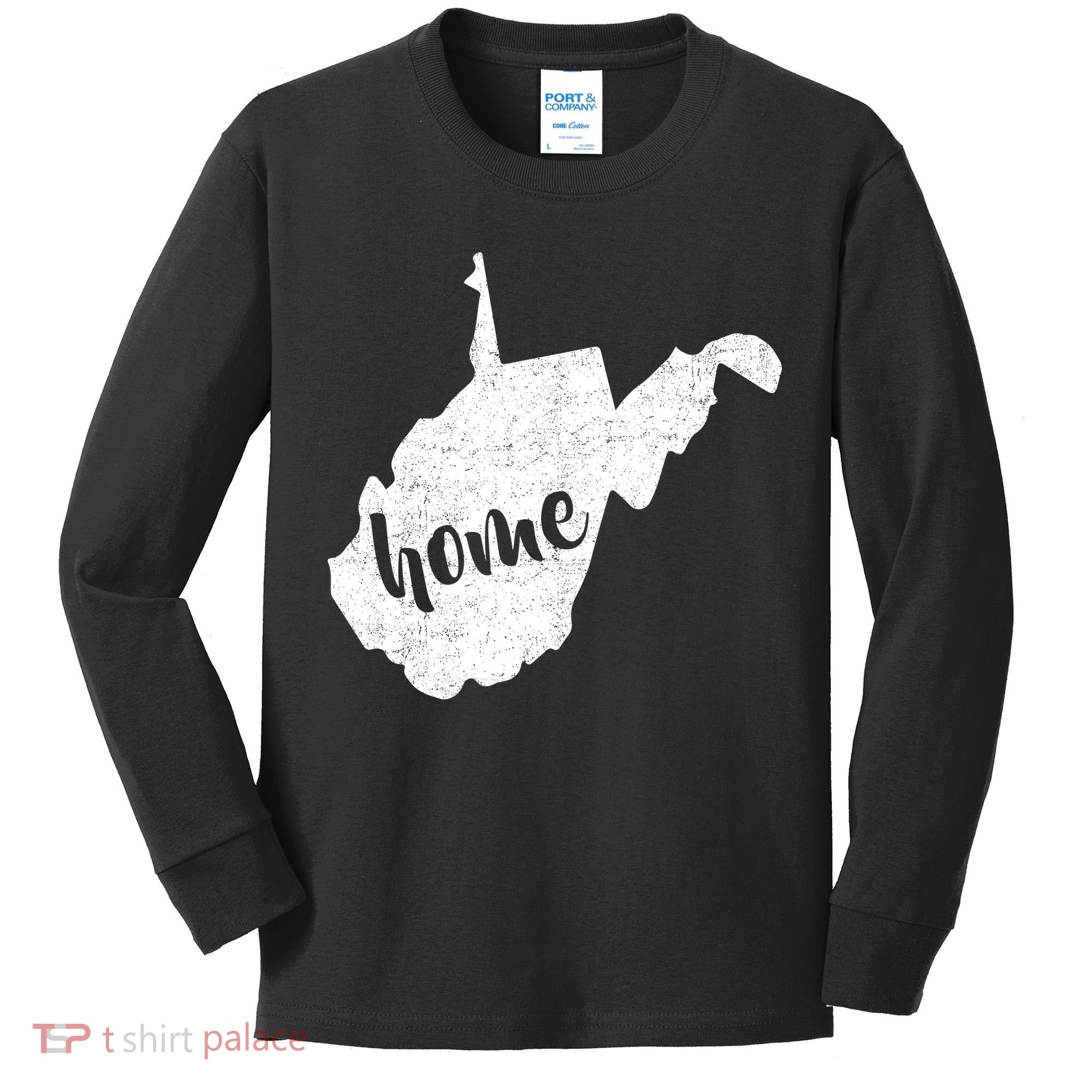 West Virginia Home State Kids Long Sleeve Shirt