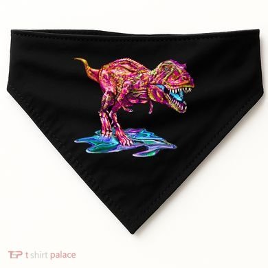 Wet Paint Colorful T-Rex USA-Made Doggie Bandana