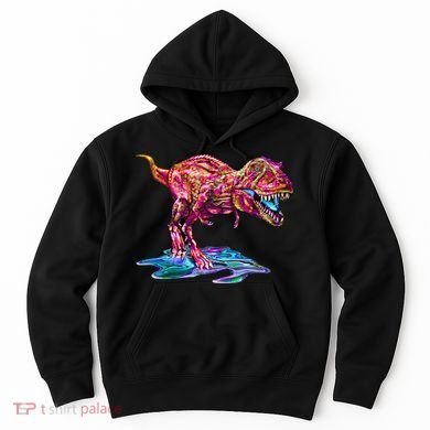 Wet Paint Colorful T-Rex Hoodie