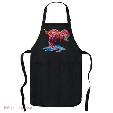 Wet Paint Colorful T-Rex Apron