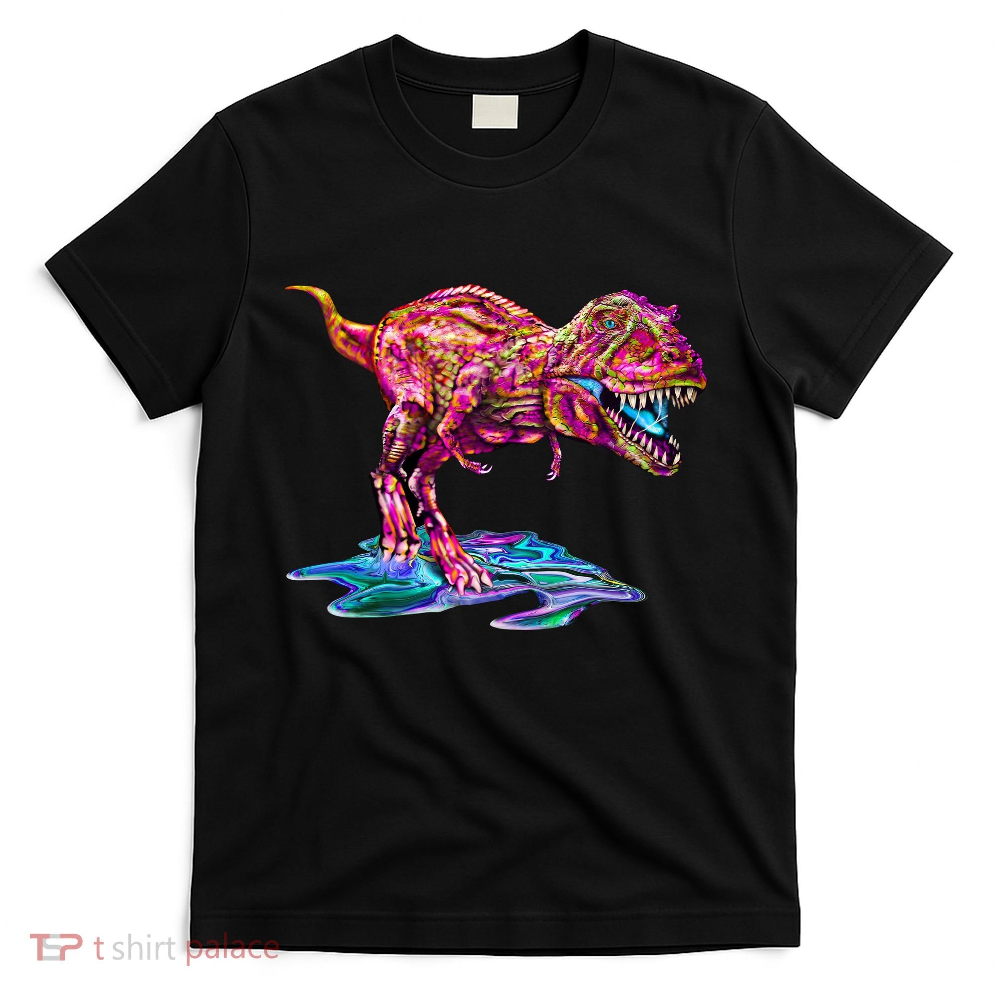 Wet Paint Colorful T-Rex T-Shirt