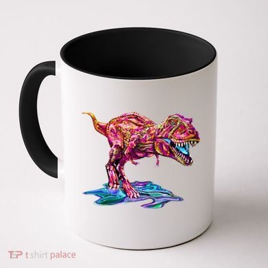 Wet Paint Colorful T-Rex Coffee Mug