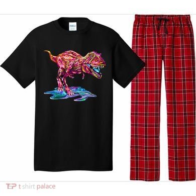 Wet Paint Colorful T-Rex Pajama Set