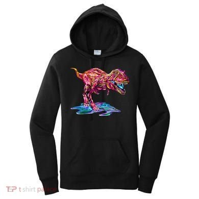 Wet Paint Colorful T-Rex Women's Hoodie