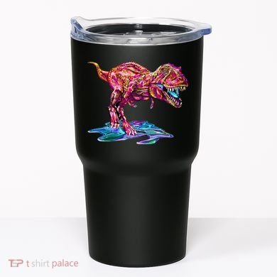 Wet Paint Colorful T-Rex Tumbler