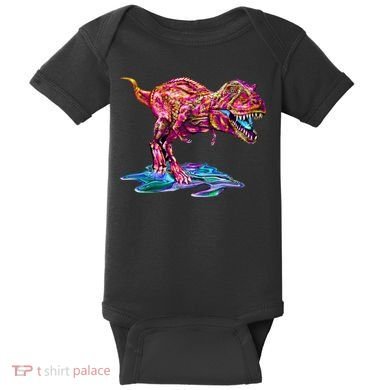 Wet Paint Colorful T-Rex Baby Bodysuit
