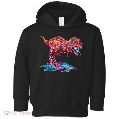 Wet Paint Colorful T-Rex Toddler Hoodie