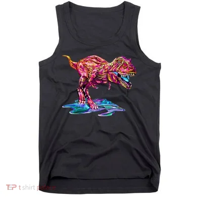 Wet Paint Colorful T-Rex Tank Top