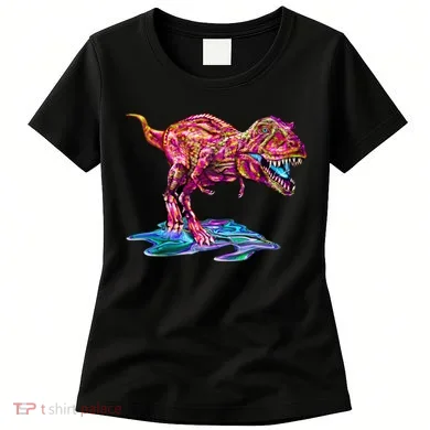 Wet Paint Colorful T-Rex Women's T-Shirt