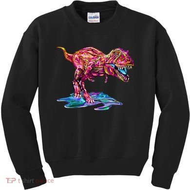 Wet Paint Colorful T-Rex Kids Sweatshirt