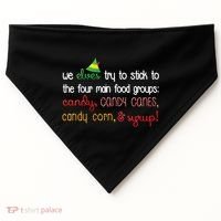 We Elves Try To Stick To Four Main Food Groups USA-Made Doggie Bandana thumb 0