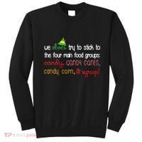 We Elves Try To Stick To Four Main Food Groups Sweatshirt thumb 0