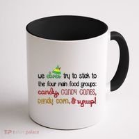 We Elves Try To Stick To Four Main Food Groups Coffee Mug thumb 1