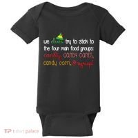 We Elves Try To Stick To Four Main Food Groups Baby Bodysuit thumb 0