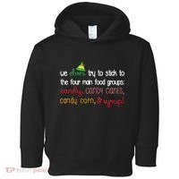 We Elves Try To Stick To Four Main Food Groups Toddler Hoodie thumb 0