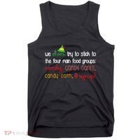We Elves Try To Stick To Four Main Food Groups Tank Top thumb 0