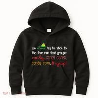 We Elves Try To Stick To Four Main Food Groups Kids Hoodie thumb 0