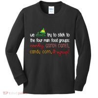 We Elves Try To Stick To Four Main Food Groups Kids Long Sleeve Shirt thumb 0