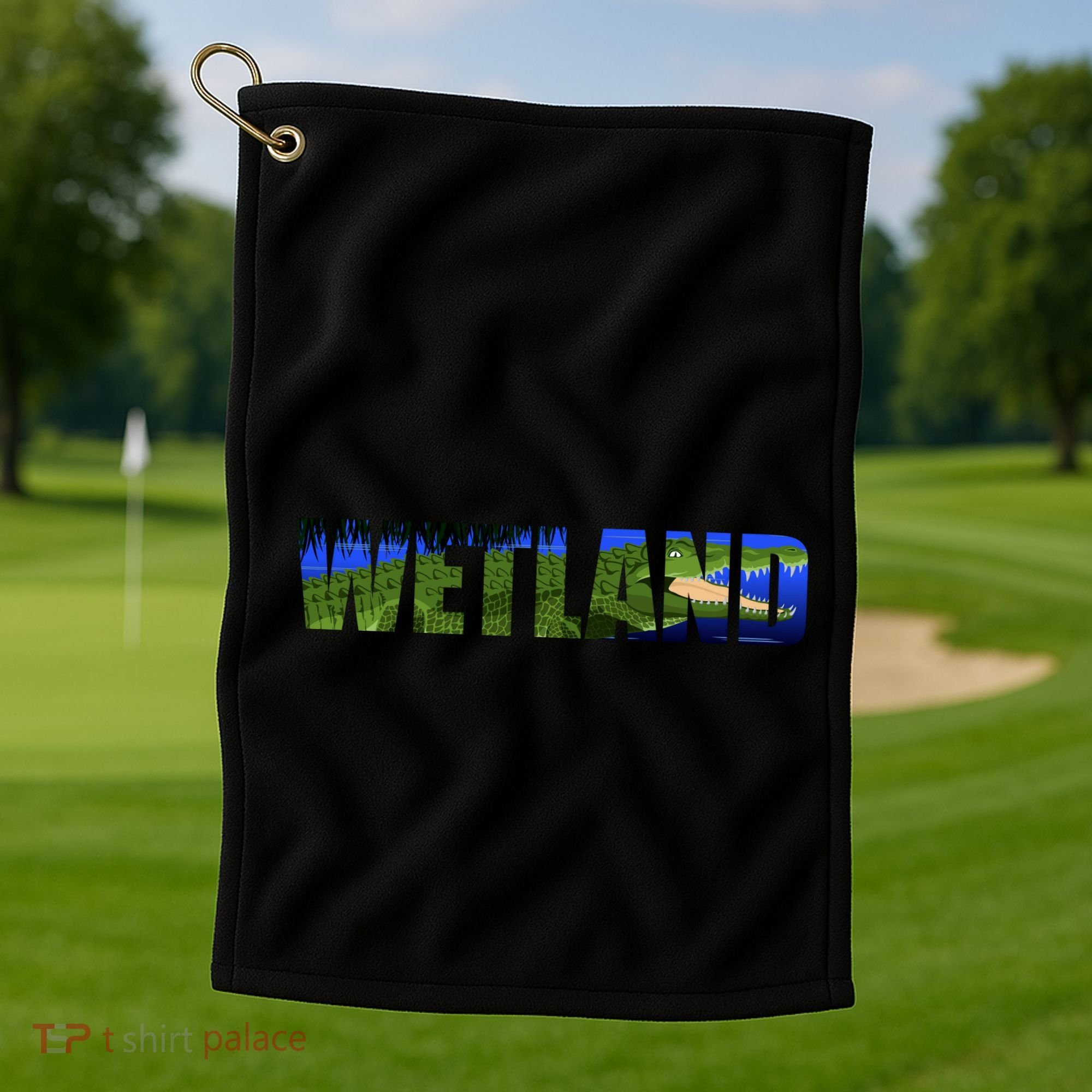 Wetland Gator Crocodile Golf Towel