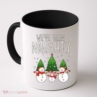 We've Been Naughty Christmas Snowman Coffee Mug thumb 0