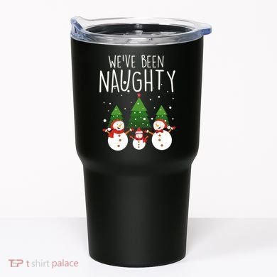 We've Been Naughty Christmas Snowman Tumbler