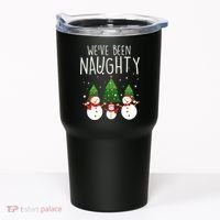 We've Been Naughty Christmas Snowman Tumbler thumb 0