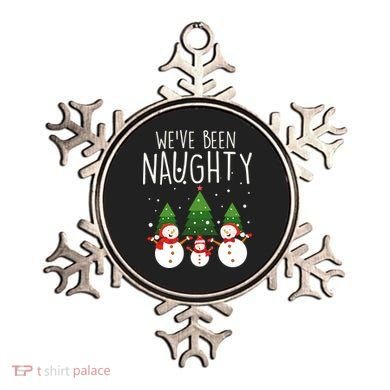We've Been Naughty Christmas Snowman Ornament