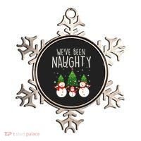 We've Been Naughty Christmas Snowman Ornament thumb 0
