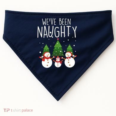 We've Been Naughty Christmas Snowman USA-Made Doggie Bandana