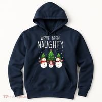 We've Been Naughty Christmas Snowman Hoodie thumb 0
