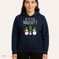 We've Been Naughty Christmas Snowman Hoodie thumb 5