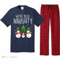 We've Been Naughty Christmas Snowman Pajama Set thumb 0