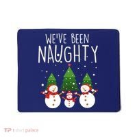 We've Been Naughty Christmas Snowman Mousepad thumb 0
