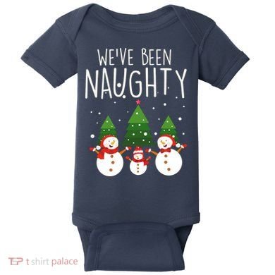 We've Been Naughty Christmas Snowman Baby Bodysuit