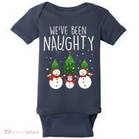 We've Been Naughty Christmas Snowman Baby Bodysuit thumb 0