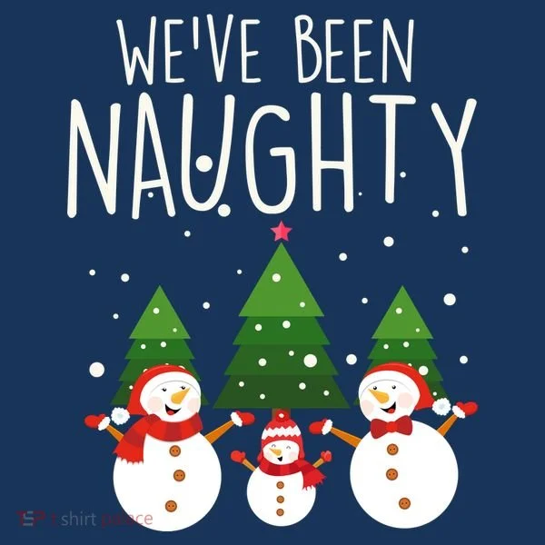 We've Been Naughty Christmas Snowman Baby Bodysuit
