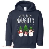We've Been Naughty Christmas Snowman Toddler Hoodie thumb 0