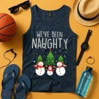 We've Been Naughty Christmas Snowman Tank Top thumb 4