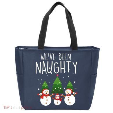 We've Been Naughty Christmas Snowman Tote Bag